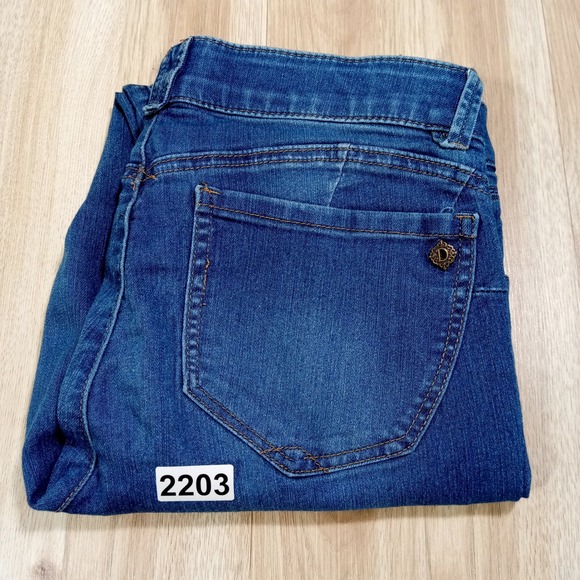 Democray "Ab"solution Jeans Women Size 10 Dark Wash Skinny Leg Stretch - Picture 11 of 11